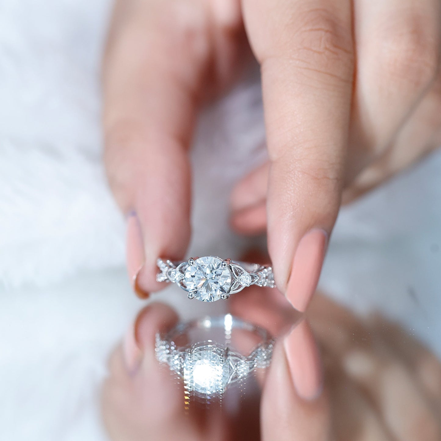 2 Carat Lab Grown Diamond Twisted Vine Engagement Ring