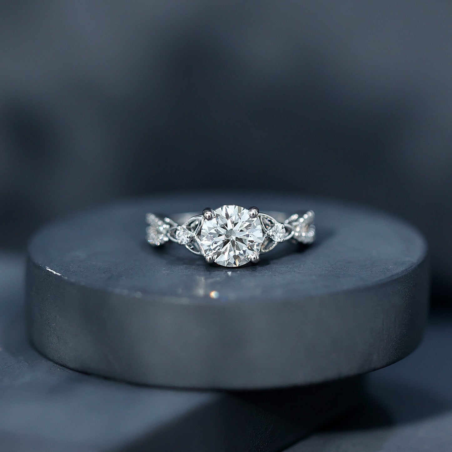 2 Carat Lab Grown Diamond Twisted Vine Engagement Ring