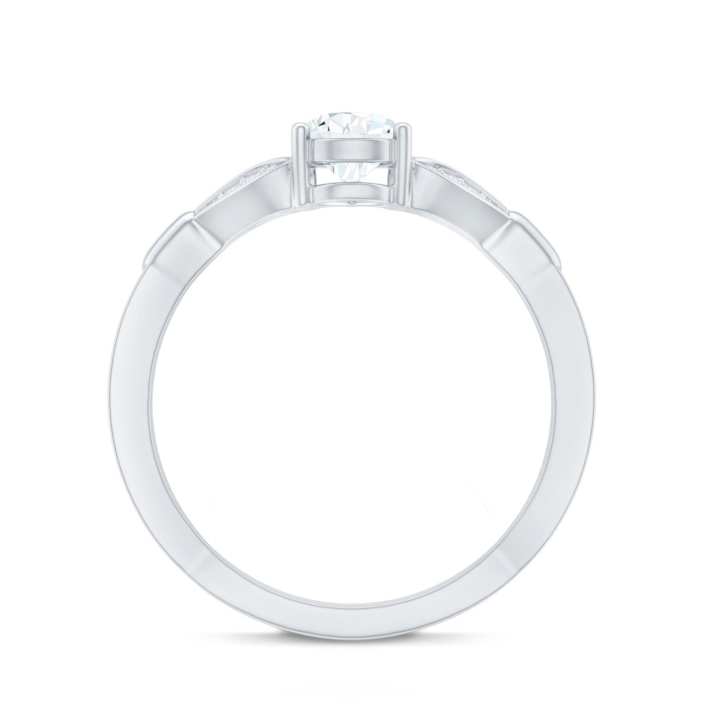 Lab Grown Diamond Teardrop Split Shank Engagement Ring