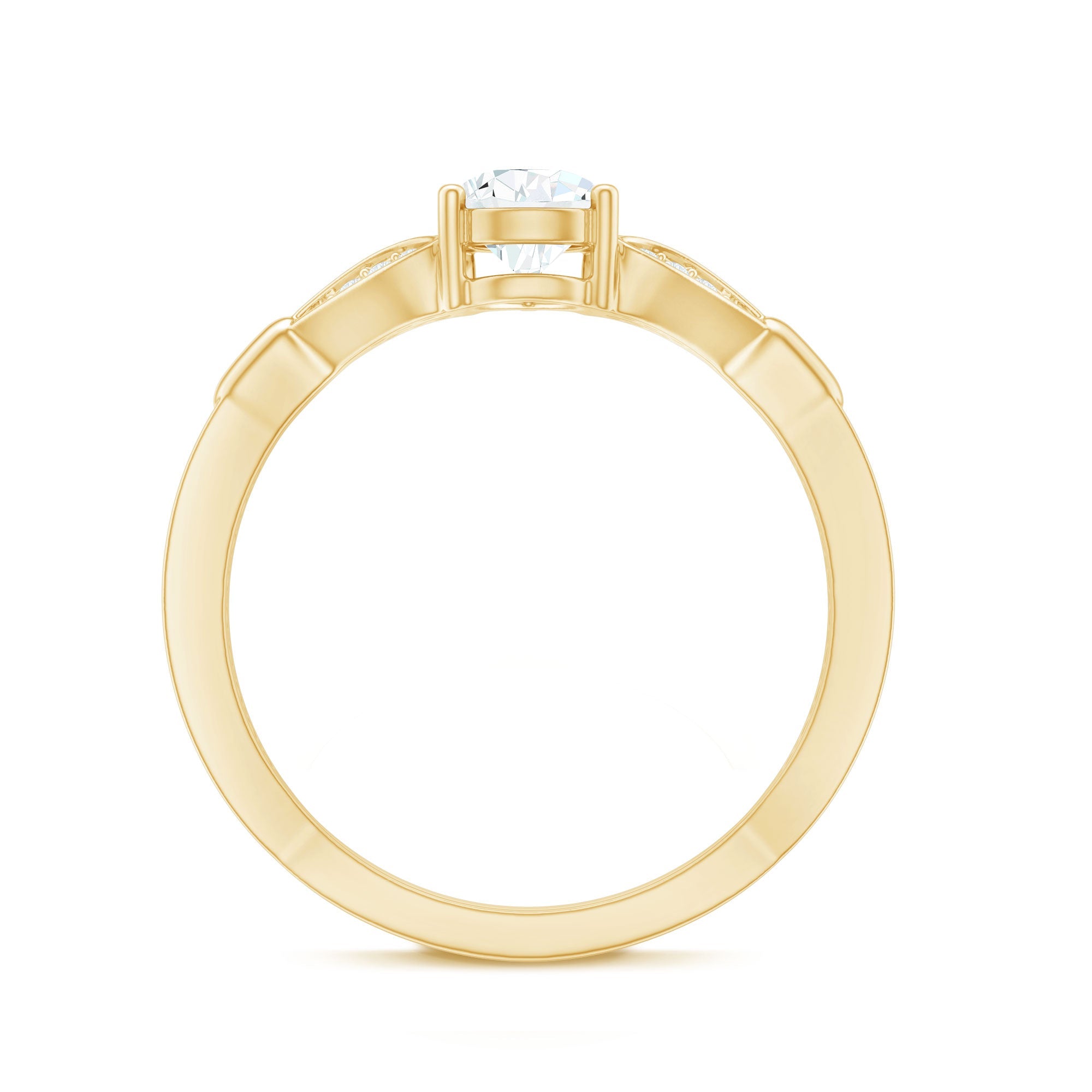 Lab Grown Diamond Teardrop Split Shank Engagement Ring