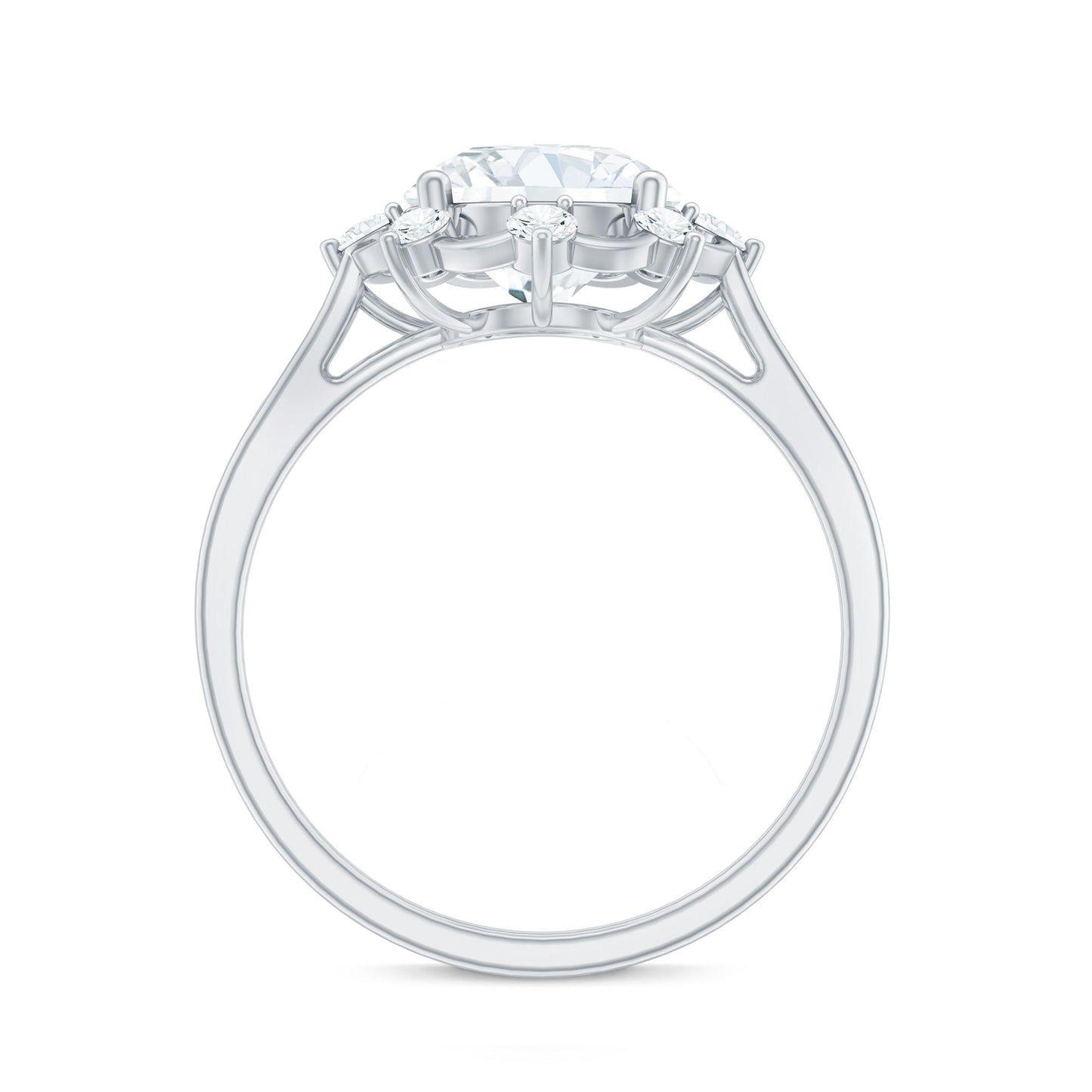 8 MM Lab Grown Diamond Statement Engagement Ring