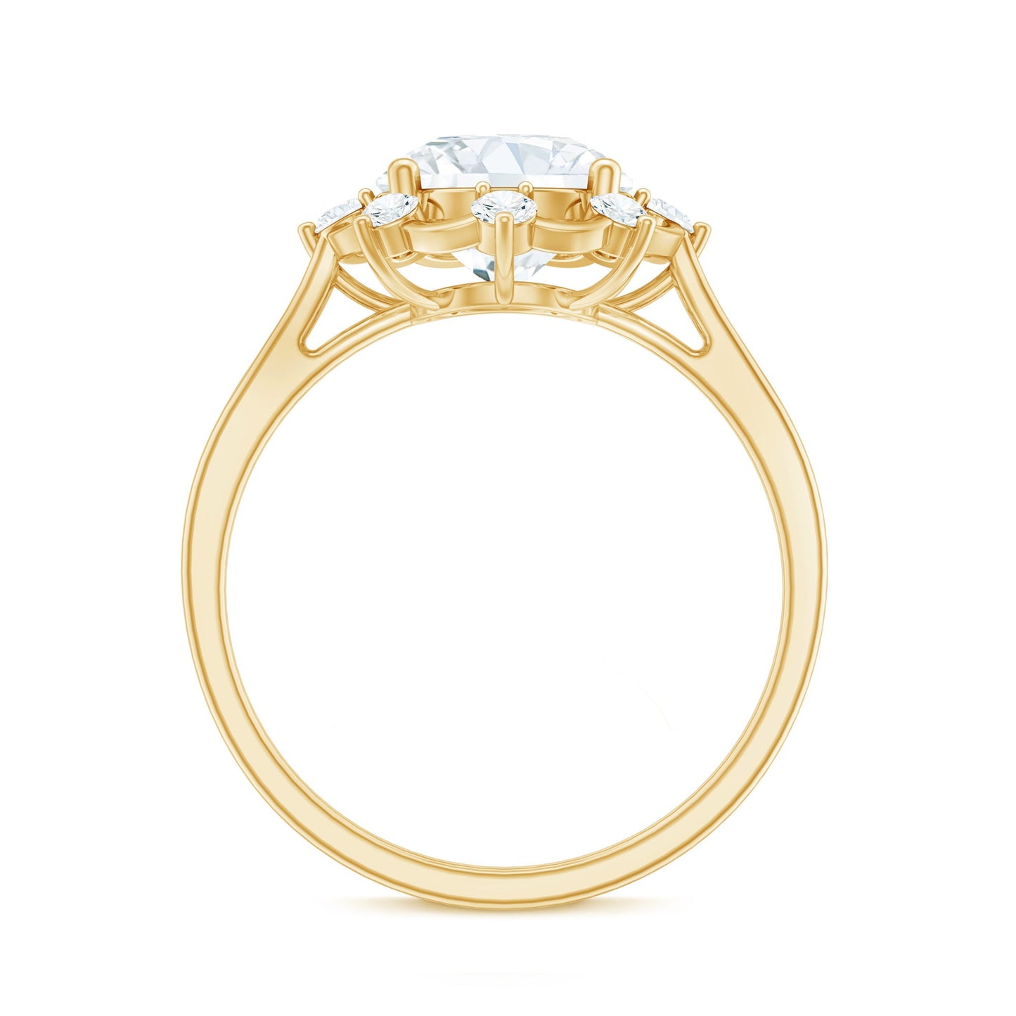 8 MM Lab Grown Diamond Statement Engagement Ring