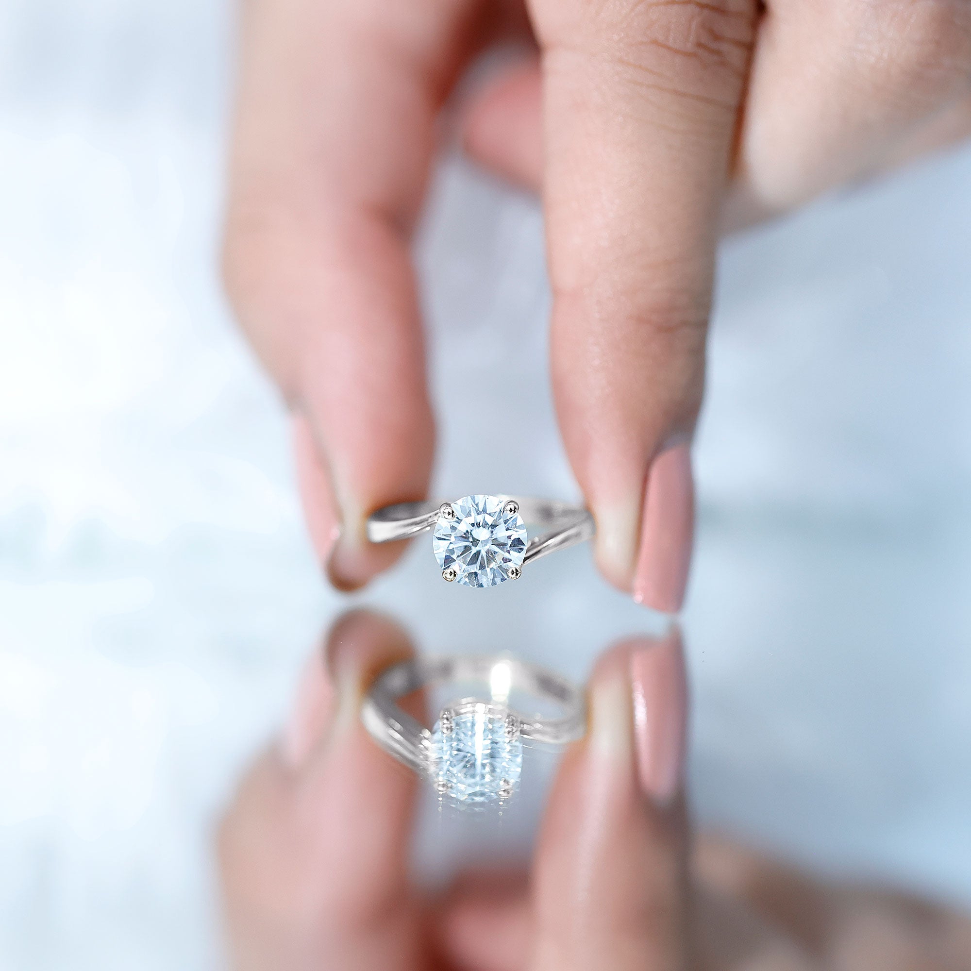 1 Carat Lab Grown Diamond Bypass Engagement Ring