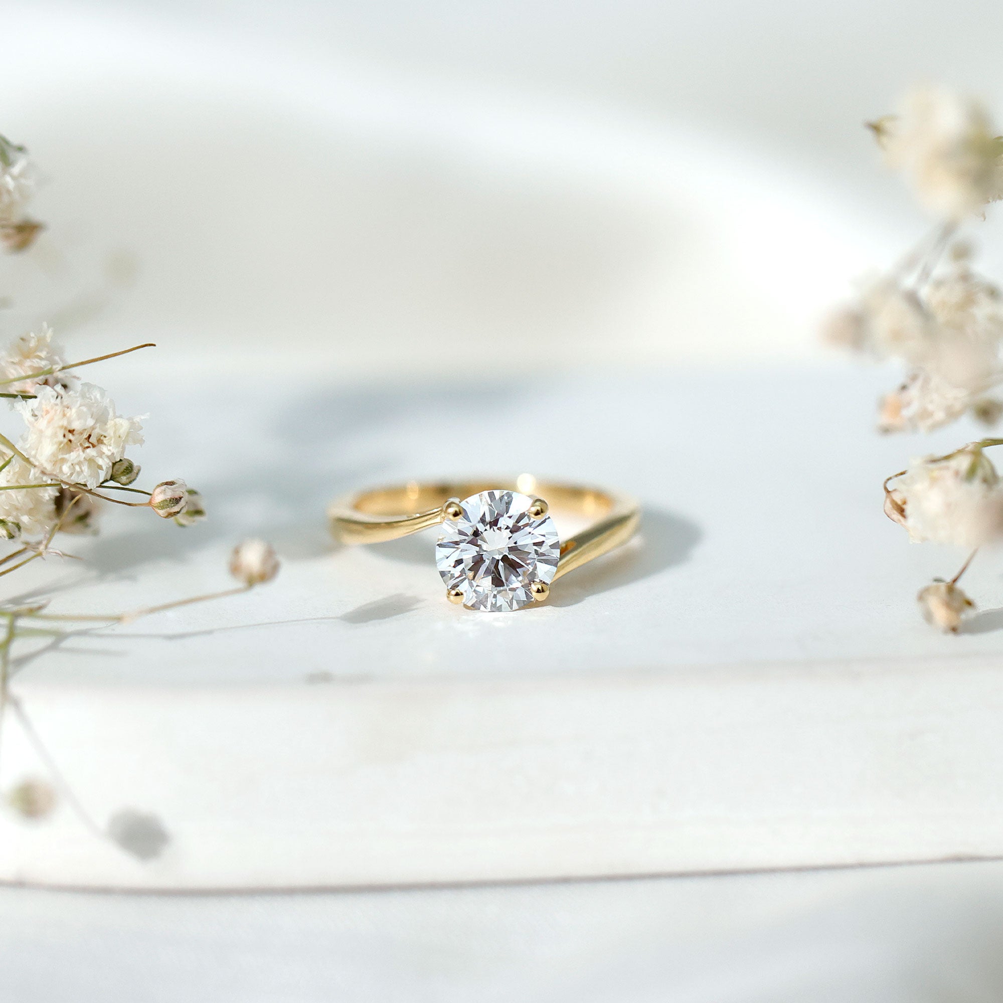 1 Carat Lab Grown Diamond Bypass Engagement Ring