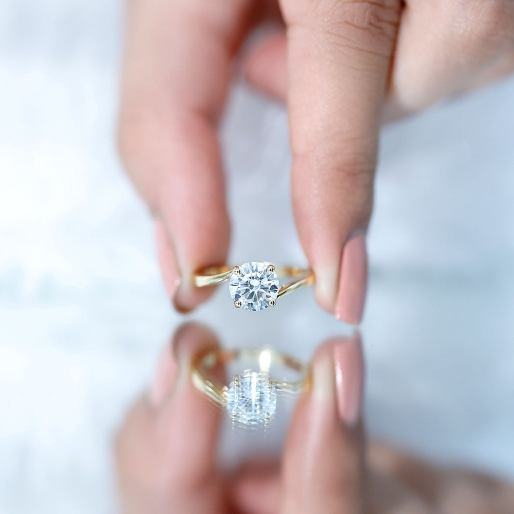 1 Carat Lab Grown Diamond Bypass Engagement Ring