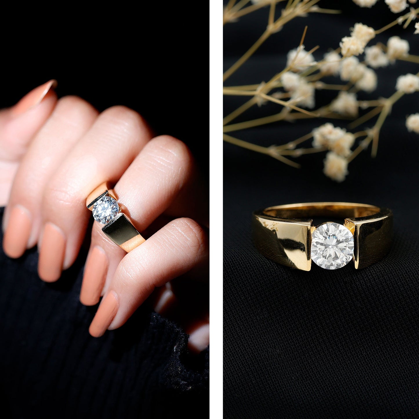 2 Carat Lab Grown Diamond Dua Lipa Inspired Engagement Ring