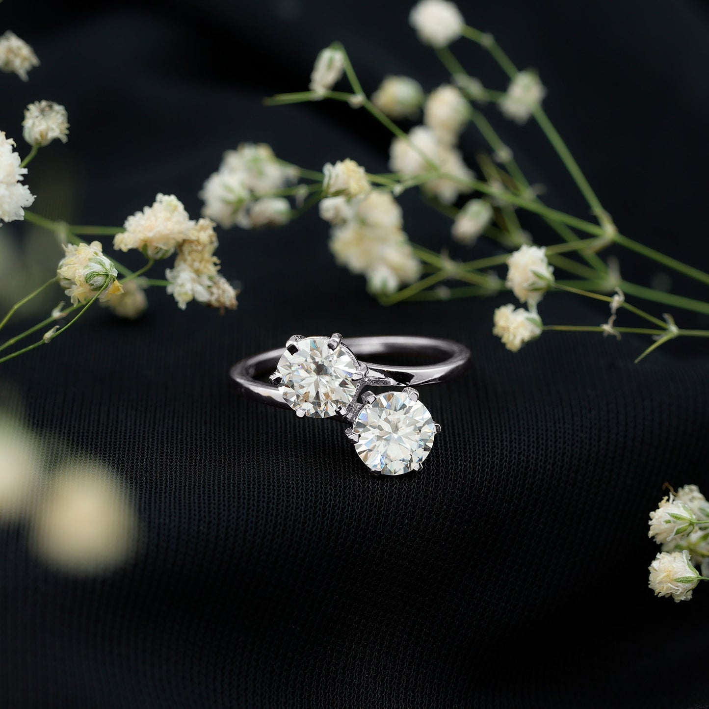 Certified Lab Created Diamond Moi Et Toi Engagement Ring for Women