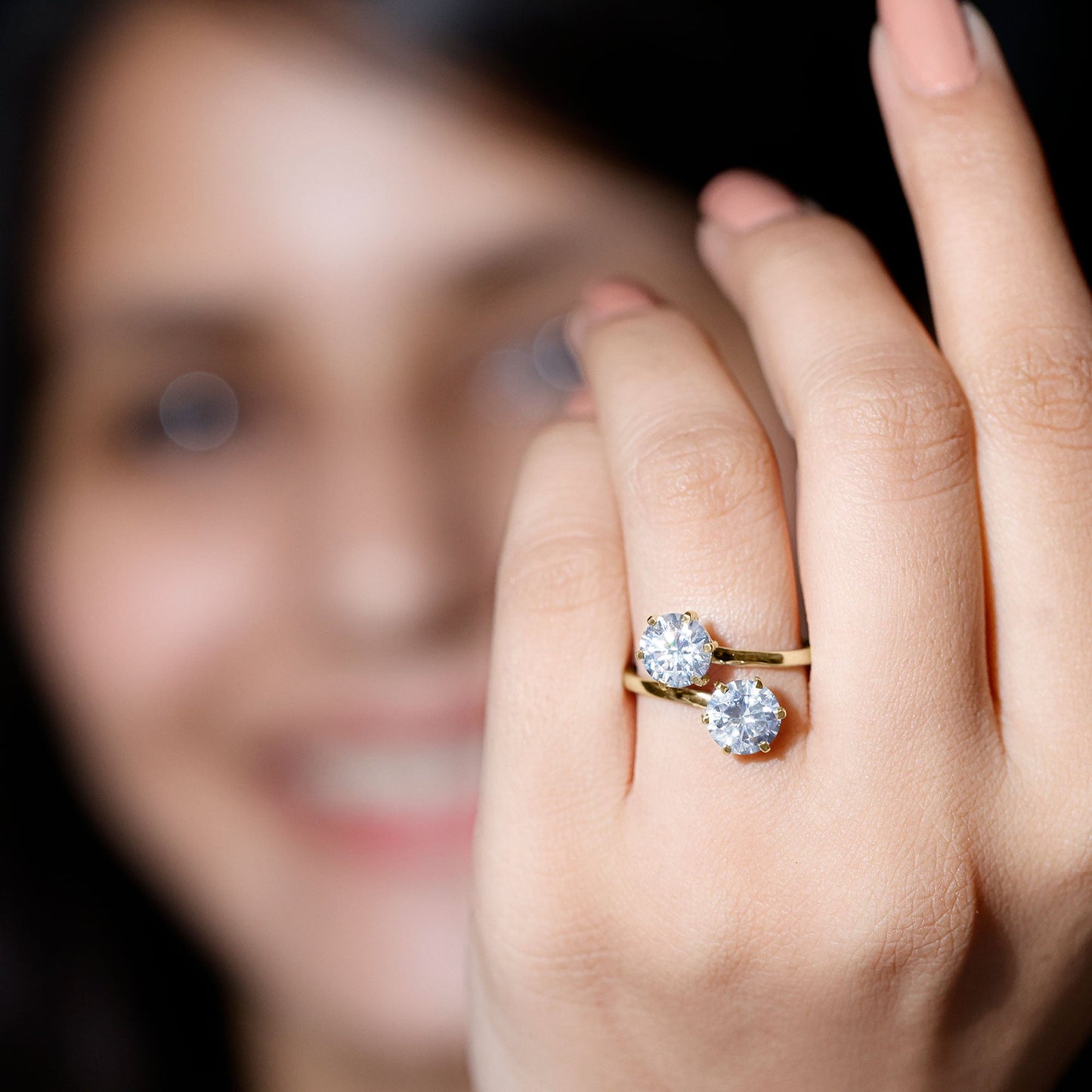 Certified Lab Created Diamond Moi Et Toi Engagement Ring for Women