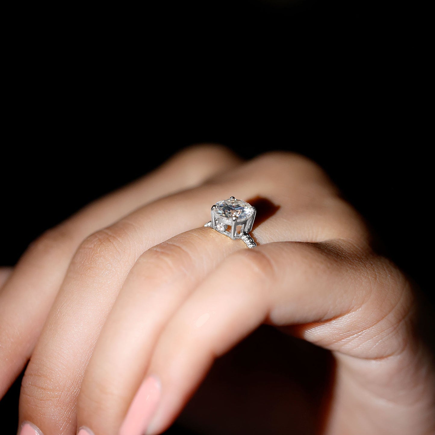 2 Carat Lab Grown Diamond Engagement Ring With Twisted Rope