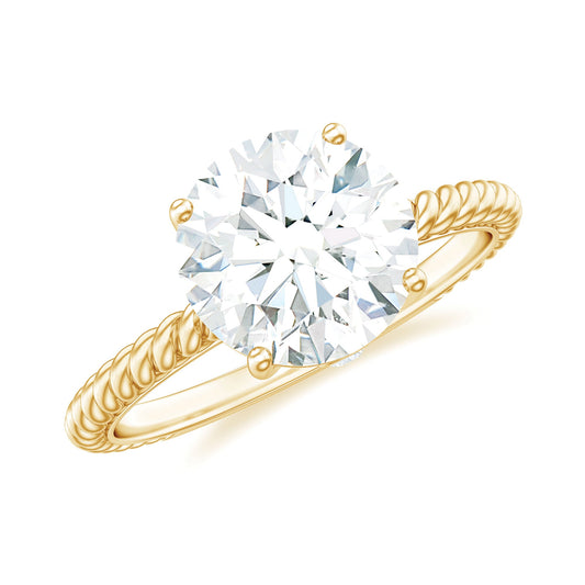 2 Carat Lab Grown Diamond Engagement Ring With Twisted Rope