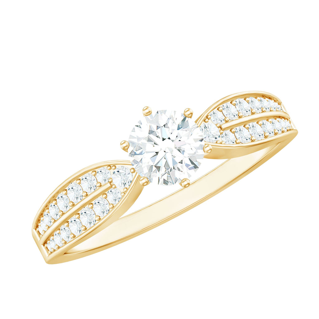 Certified Solitaire Lab Grown Diamond Promise Engagement Ring