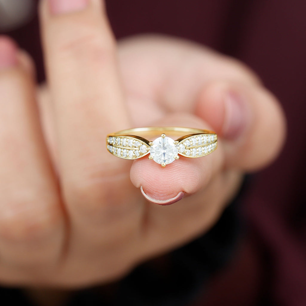 Certified Solitaire Lab Grown Diamond Promise Engagement Ring