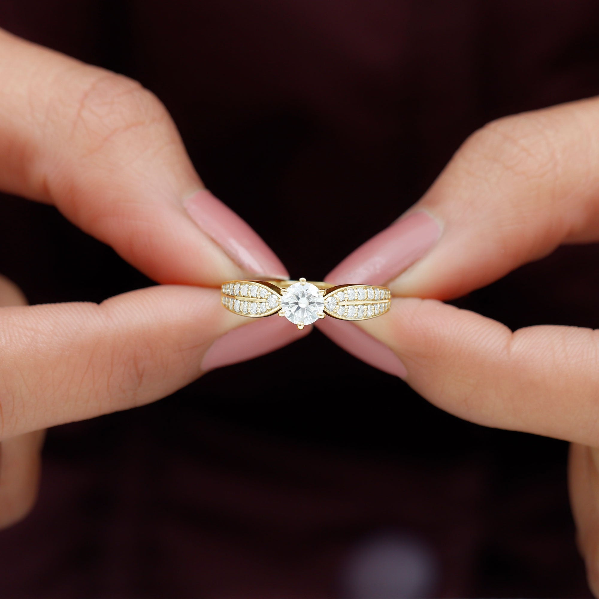 Certified Solitaire Lab Grown Diamond Promise Engagement Ring