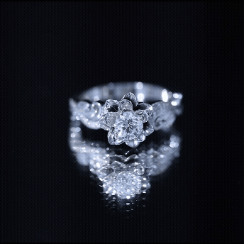 Lab Grown Diamond Flower Engagement Ring for Her