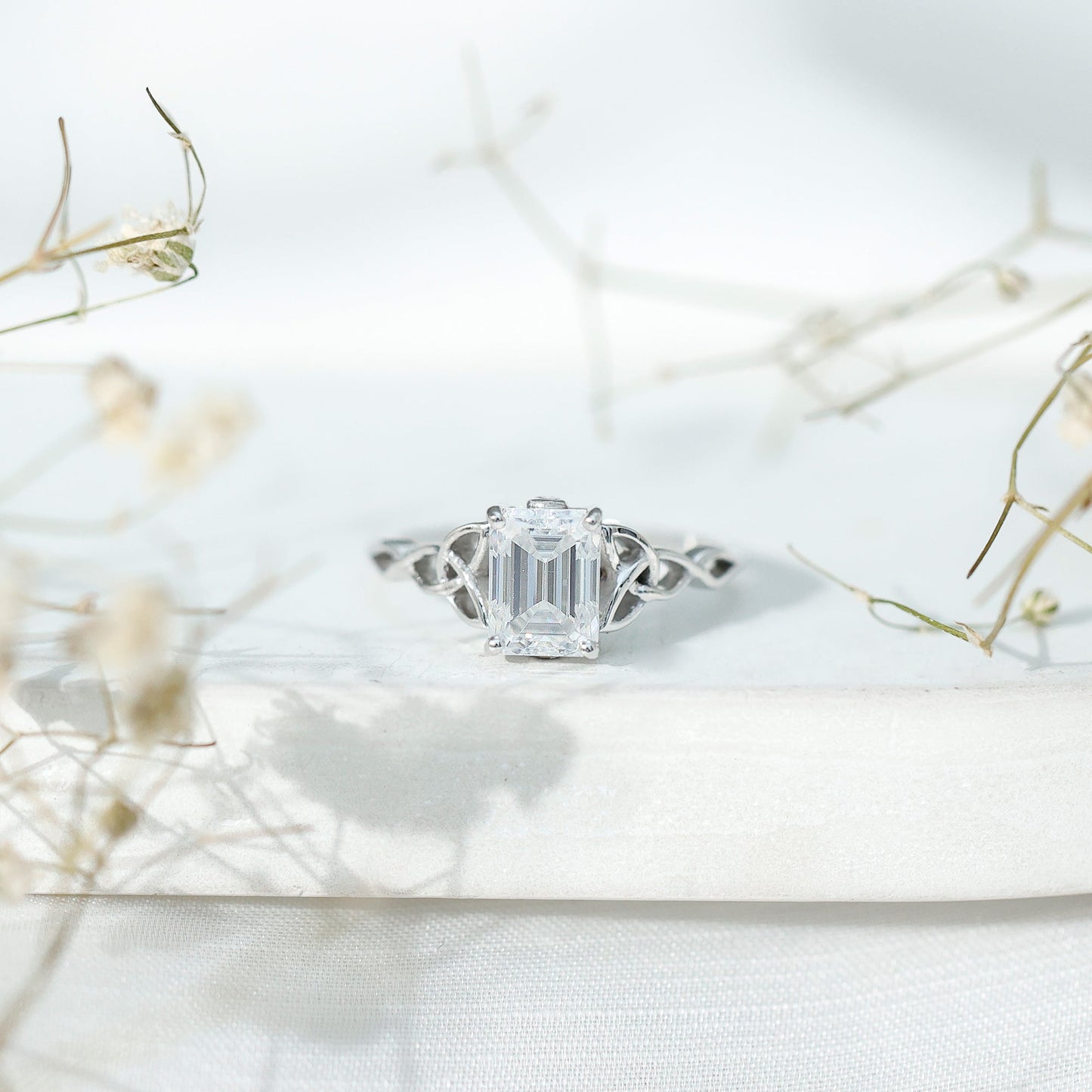 Celtic Design Inspired Lab Grown Diamond Engagement Ring