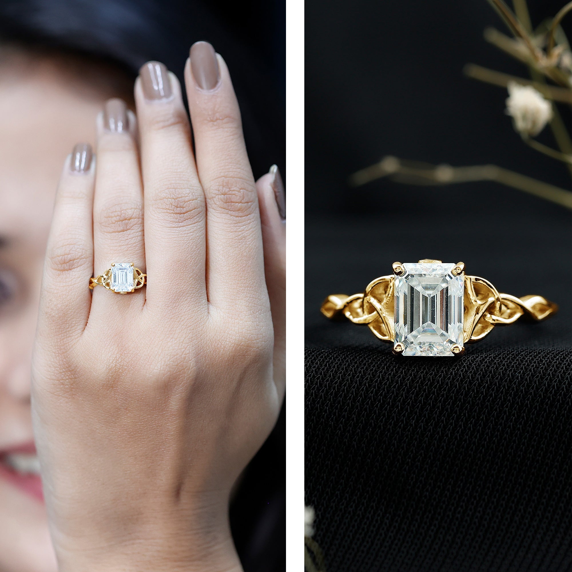 Celtic Design Inspired Lab Grown Diamond Engagement Ring