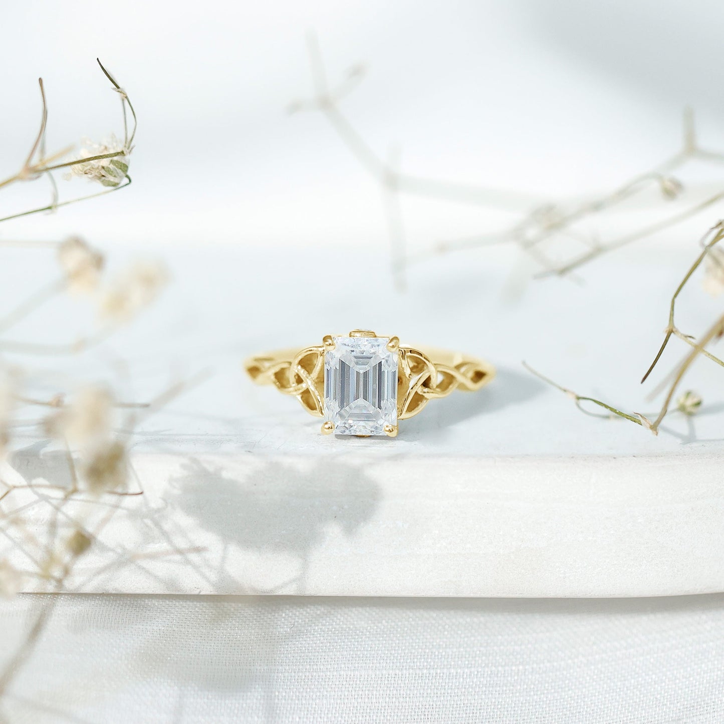 Celtic Design Inspired Lab Grown Diamond Engagement Ring