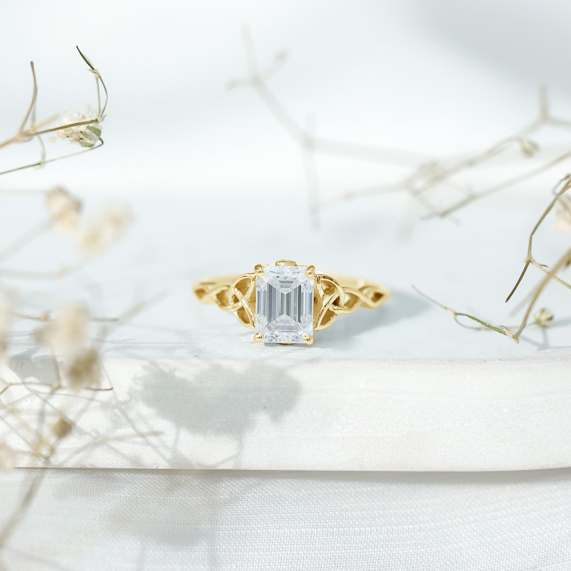 Celtic Design Inspired Lab Grown Diamond Engagement Ring