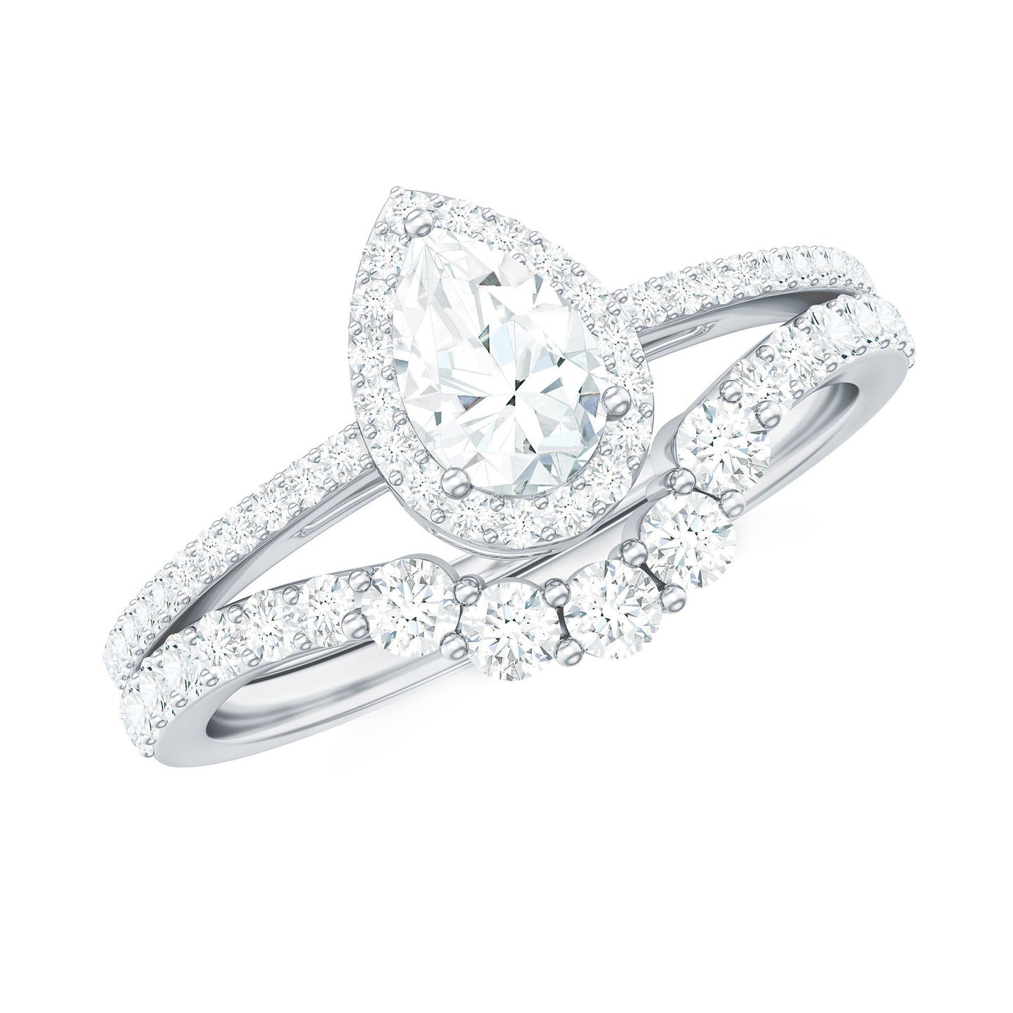 Lab Grown Diamond Designer Bridal Ring Set for Her