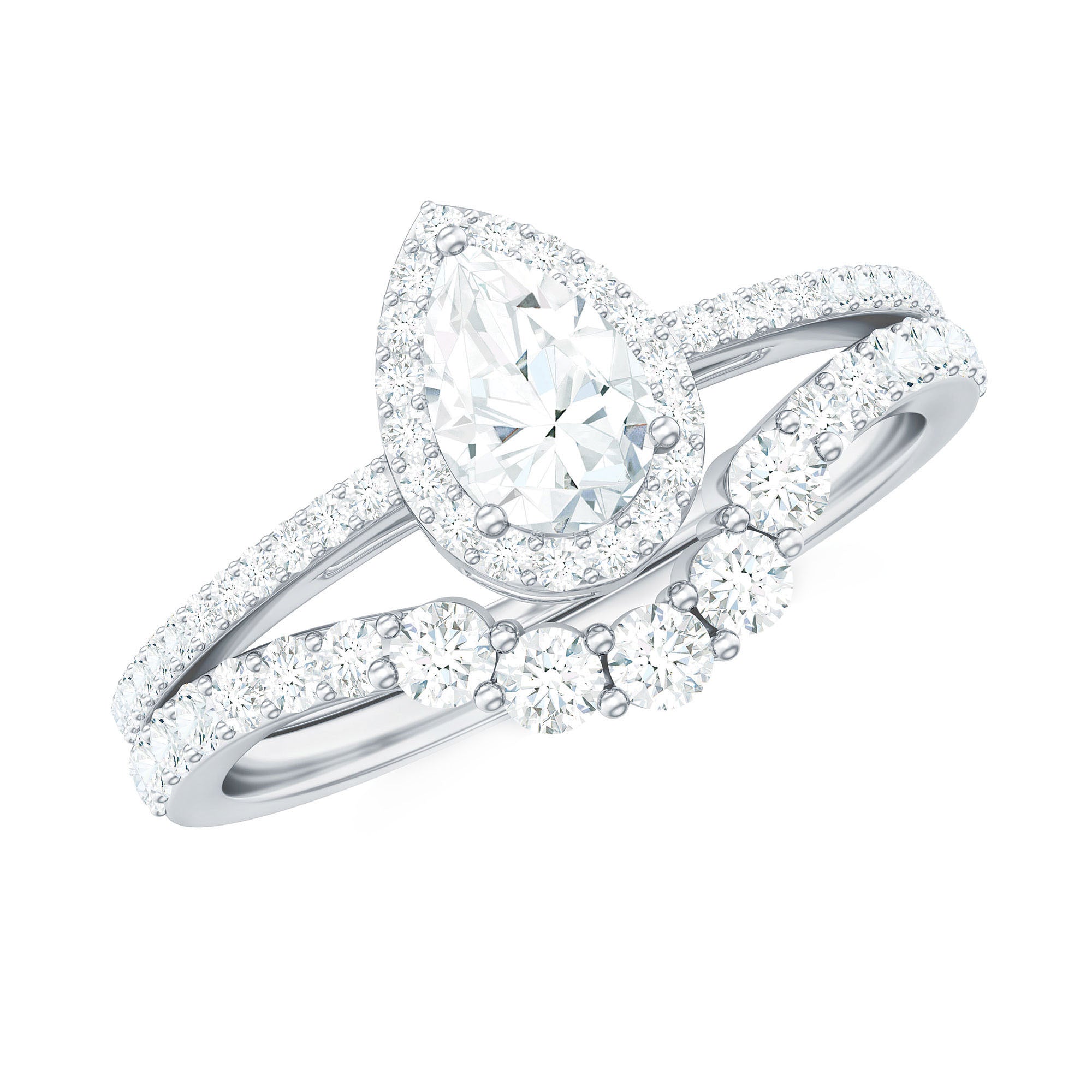 Lab Grown Diamond Designer Bridal Ring Set for Her
