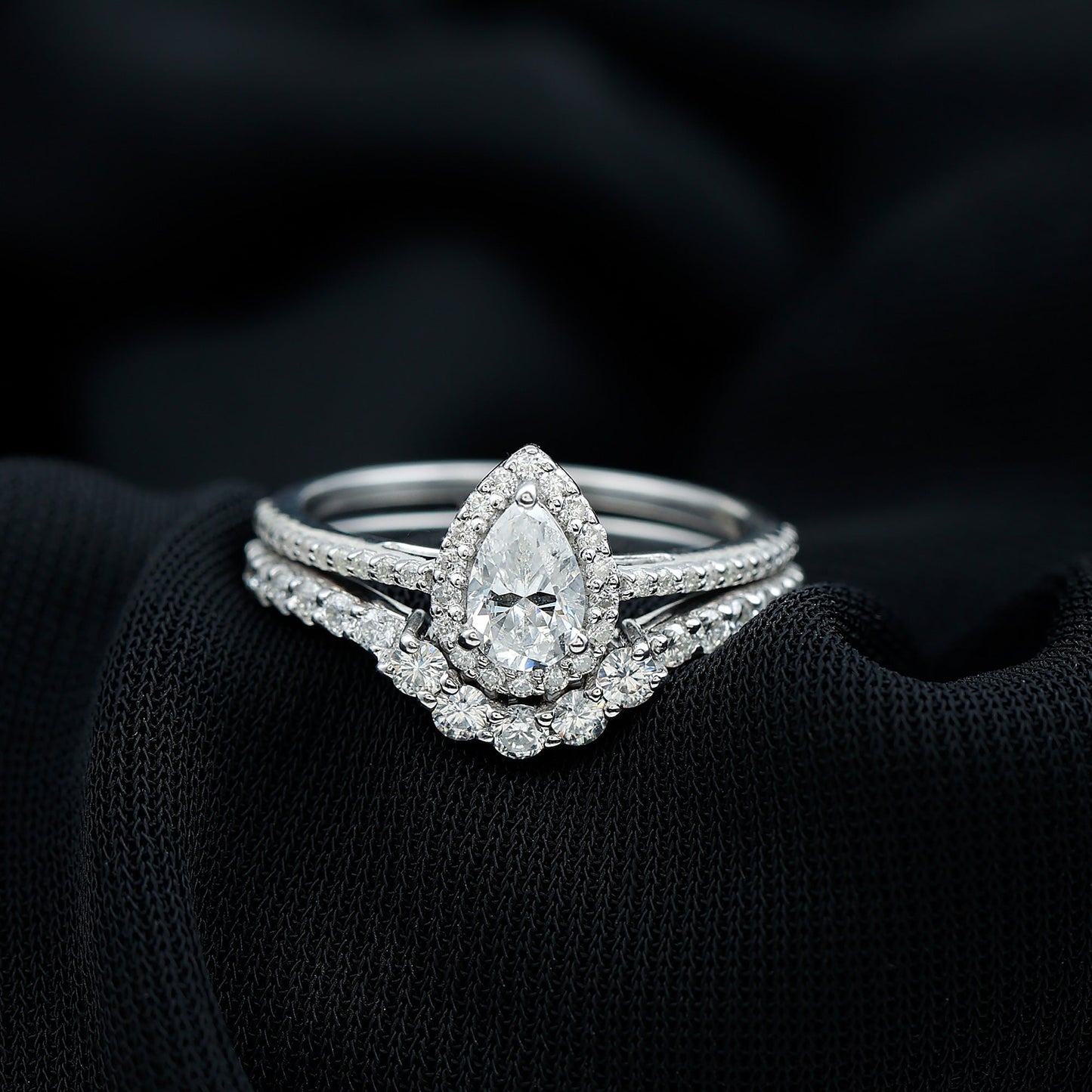 Lab Grown Diamond Designer Bridal Ring Set for Her