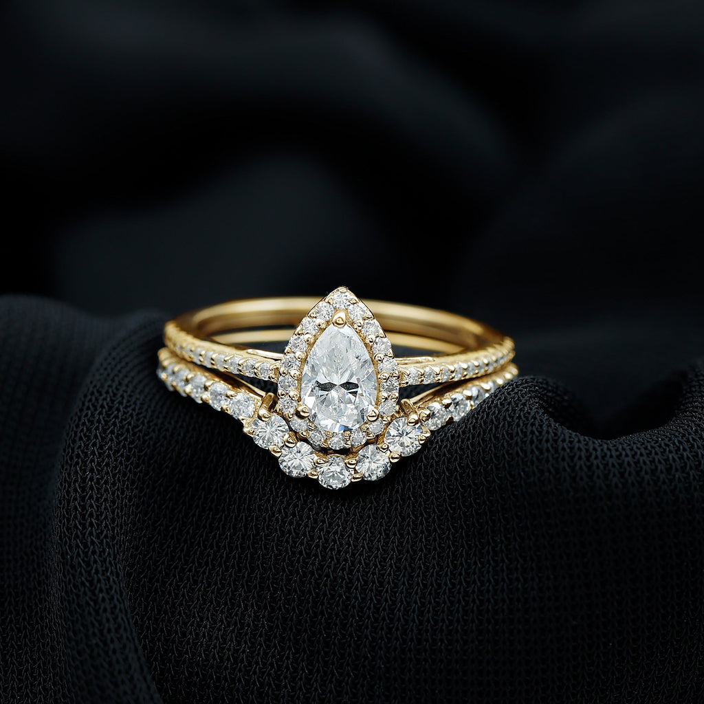 Lab Grown Diamond Designer Bridal Ring Set for Her