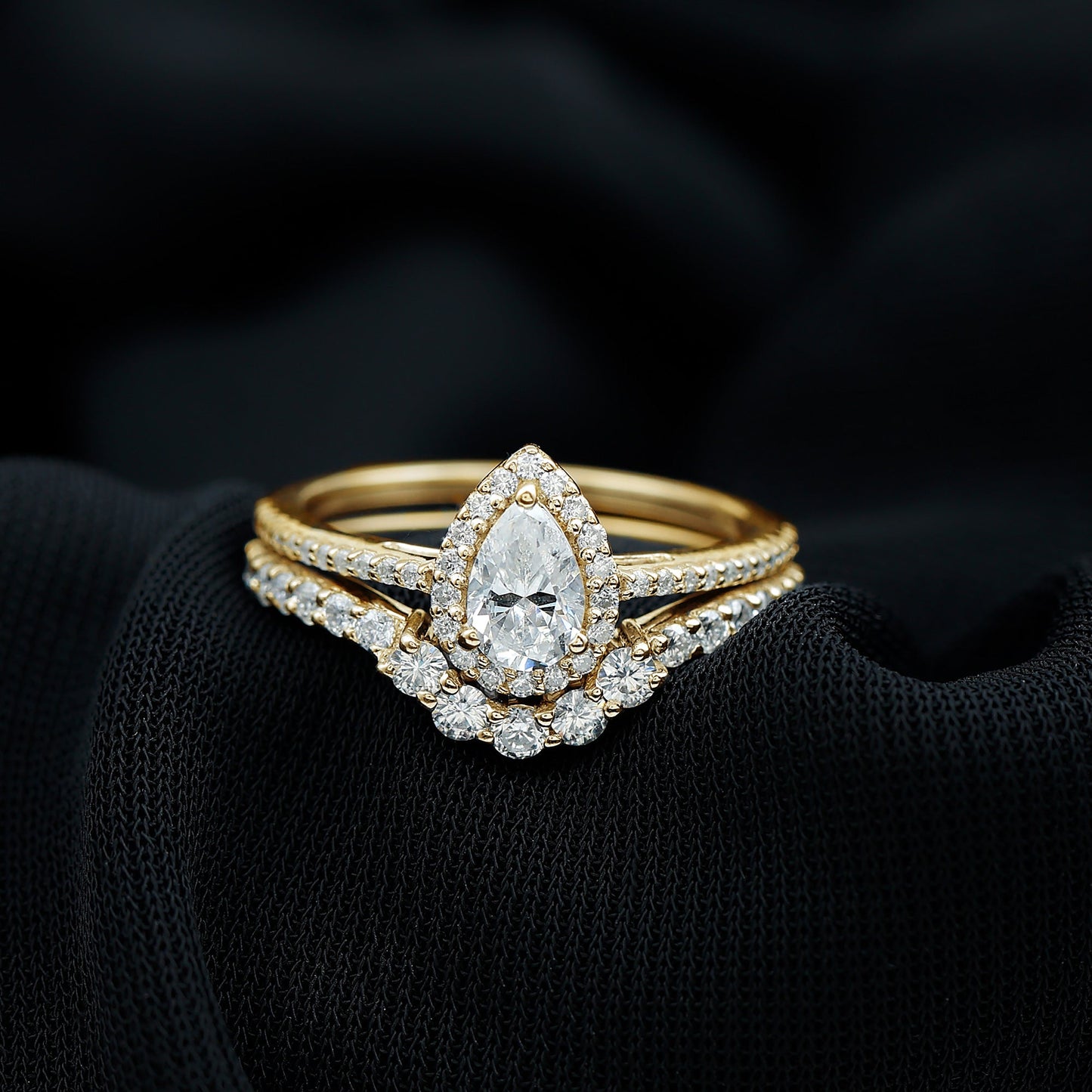 Lab Grown Diamond Designer Bridal Ring Set for Her