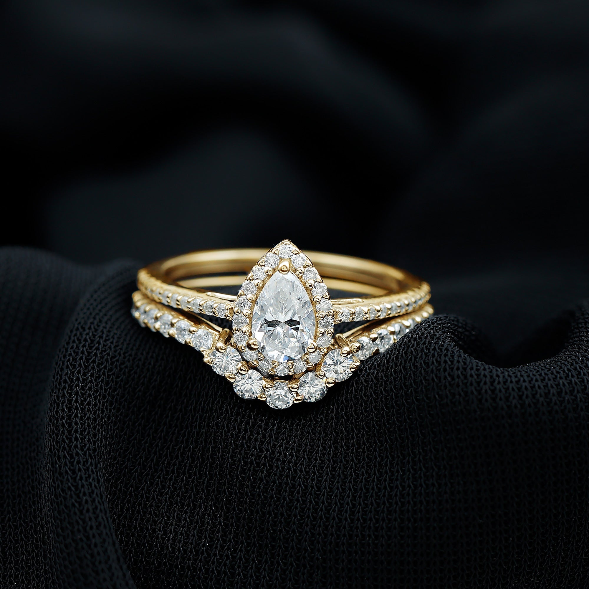Lab Grown Diamond Designer Bridal Ring Set for Her