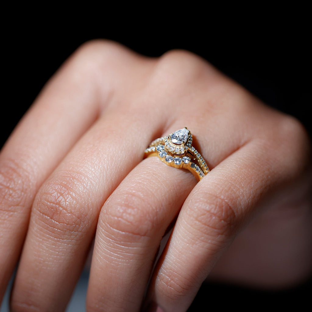 Lab Grown Diamond Designer Bridal Ring Set for Her