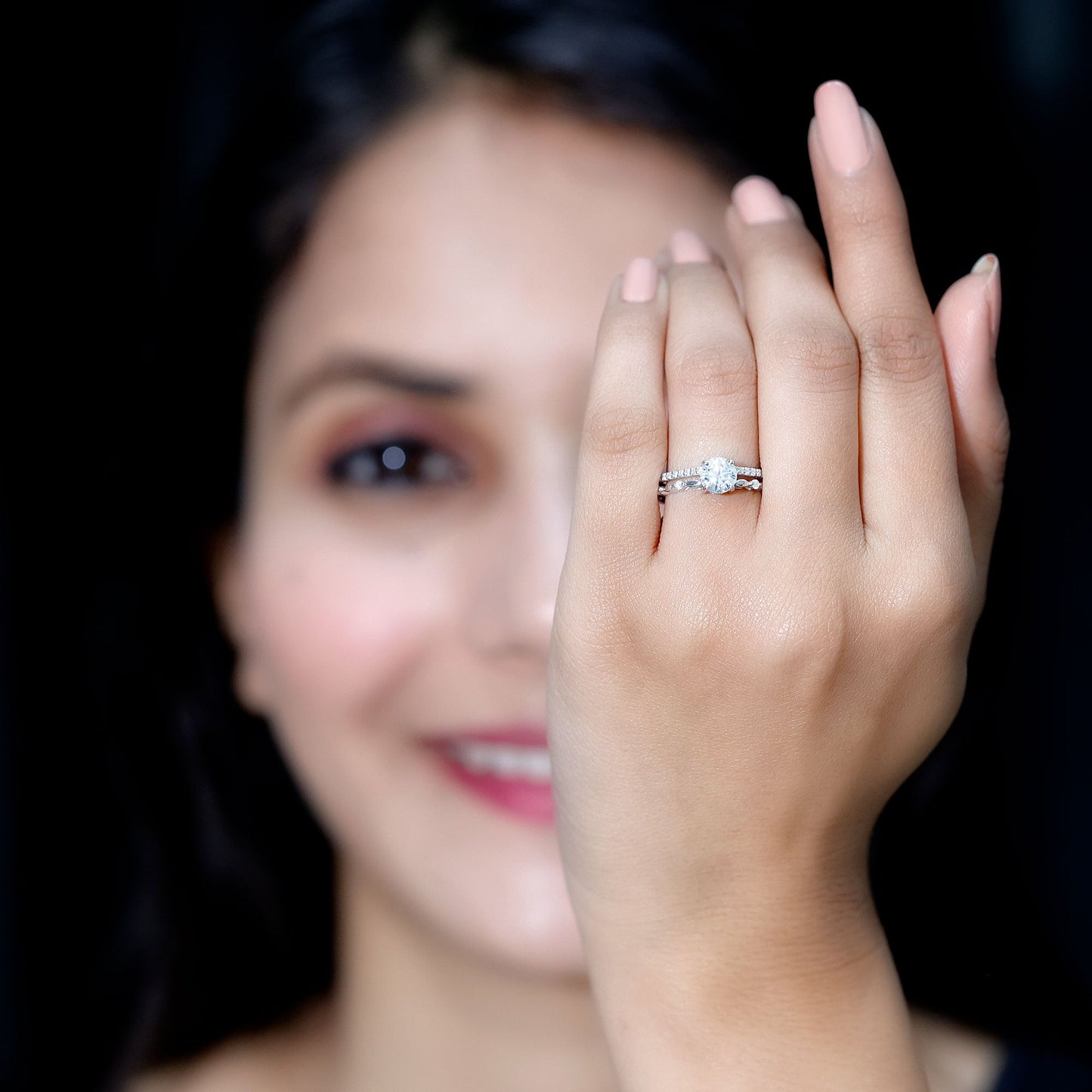 Brilliant Cut Lab Grown Diamond Designer Engagement Ring