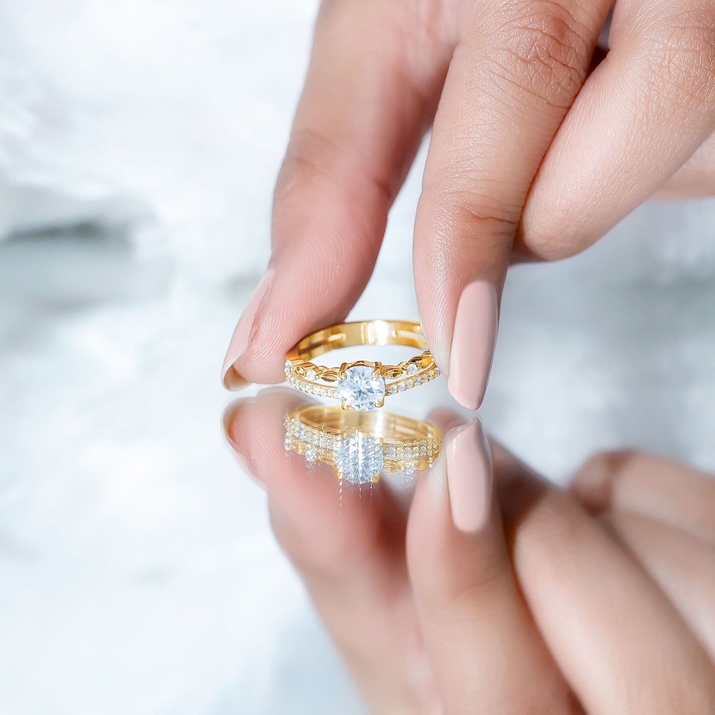 Brilliant Cut Lab Grown Diamond Designer Engagement Ring