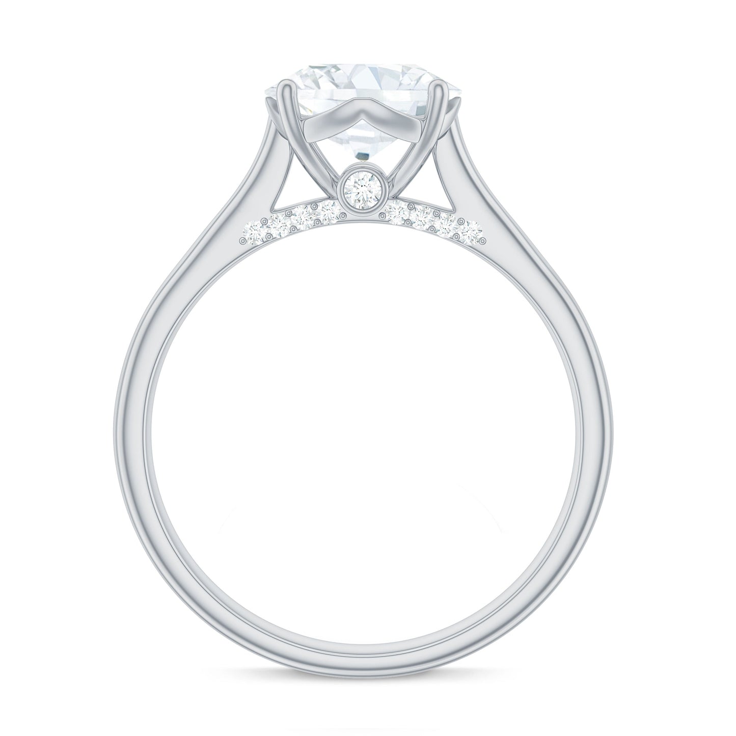 Brilliant Cut Lab Grown Diamond Classic Engagement Ring with Certificate