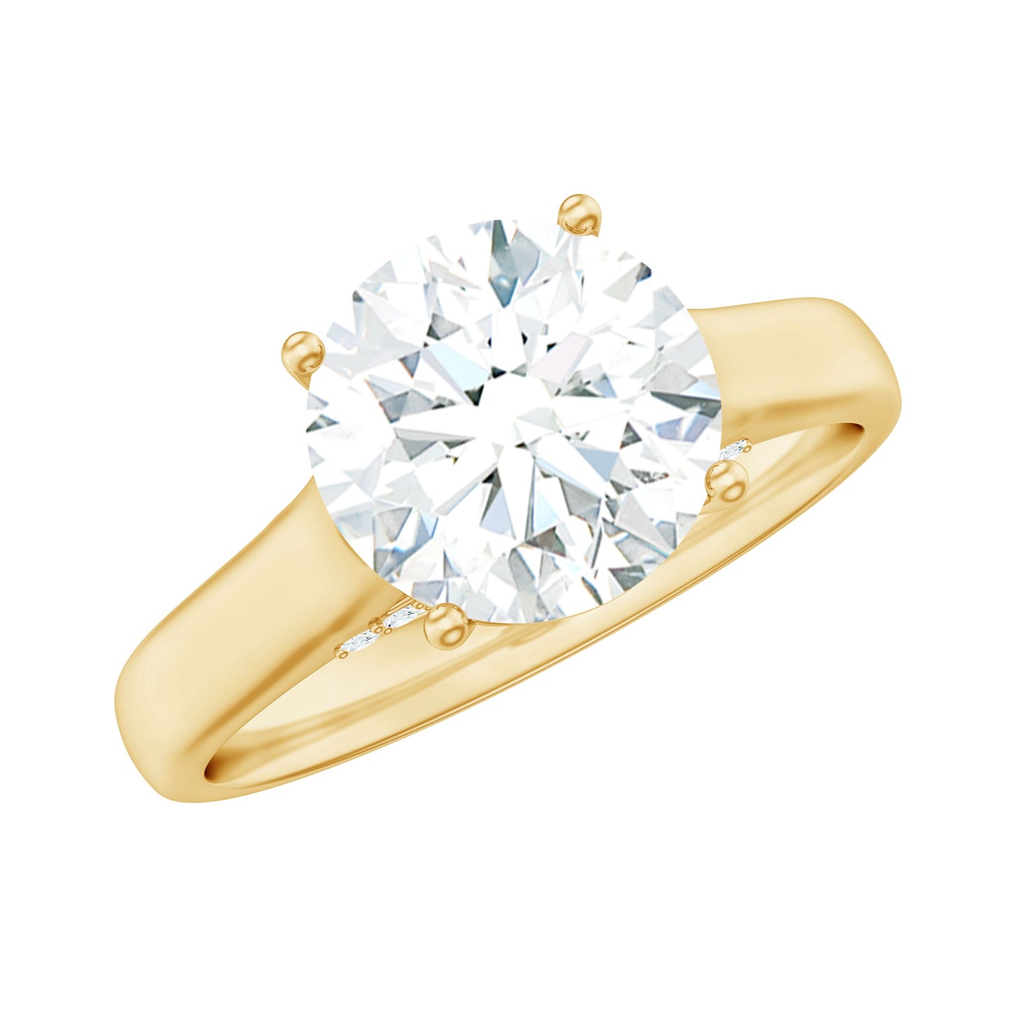 Brilliant Cut Lab Grown Diamond Classic Engagement Ring with Certificate