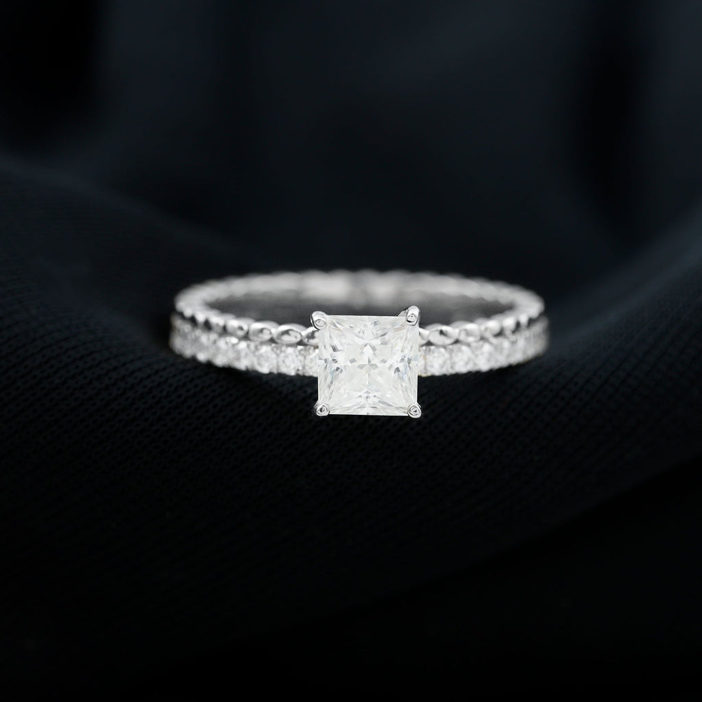 Princess Cut Lab Grown Diamond Promise Ring With Certificate