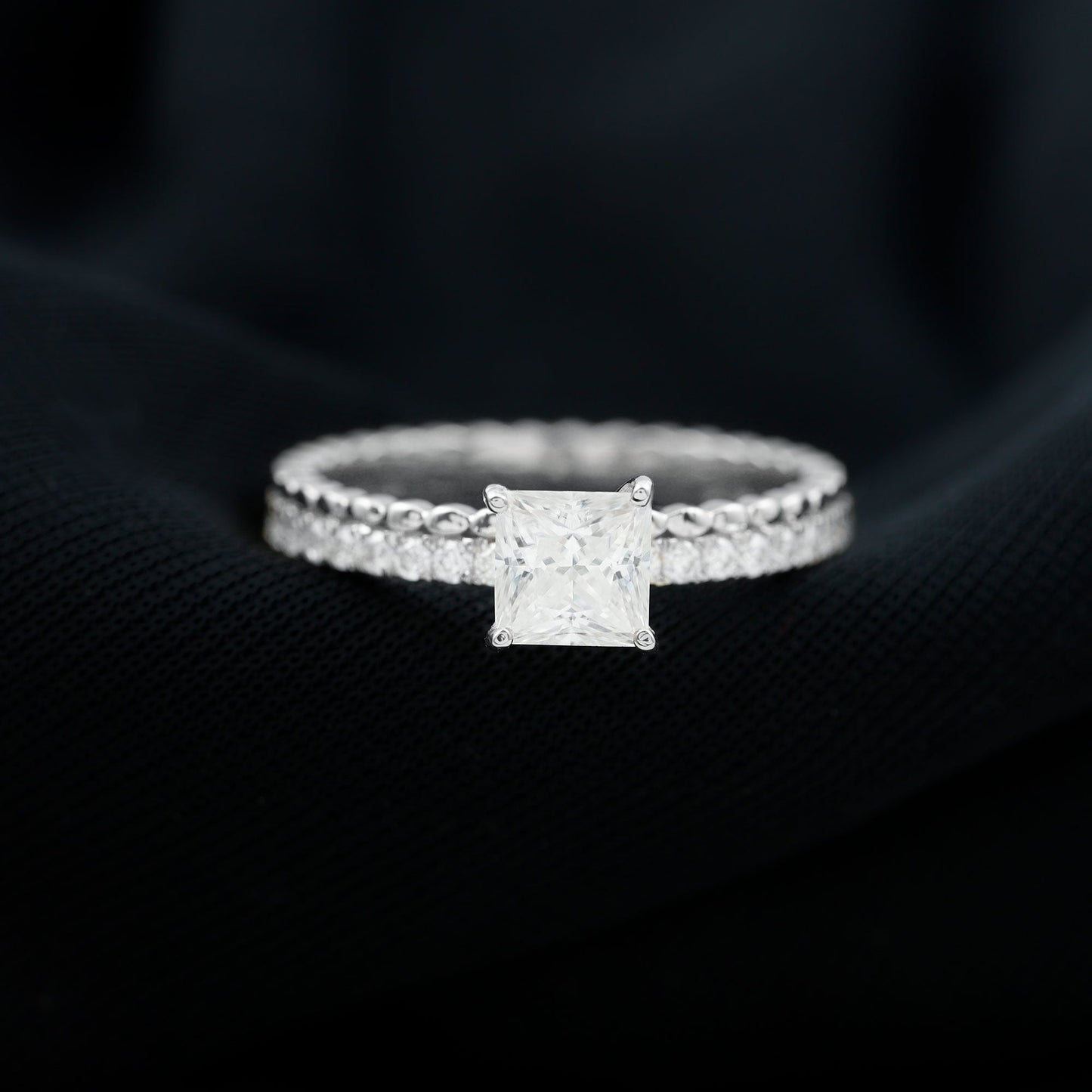 Princess Cut Lab Grown Diamond Promise Ring With Certificate