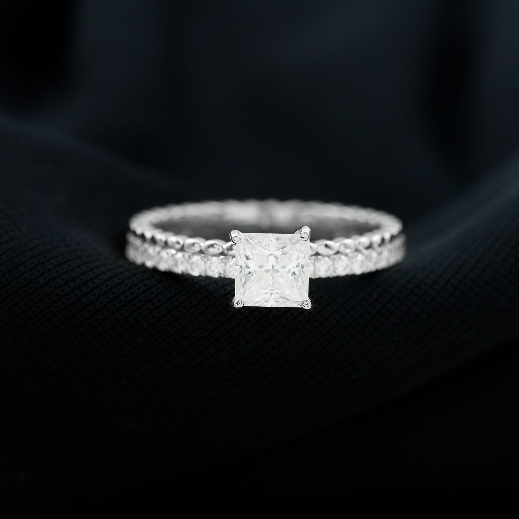 Princess Cut Lab Grown Diamond Promise Ring With Certificate