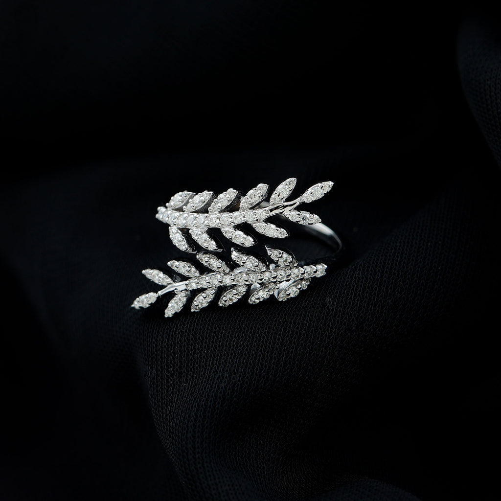 Certified Nature inspired Lab Grown Diamond Cocktail Ring for Women