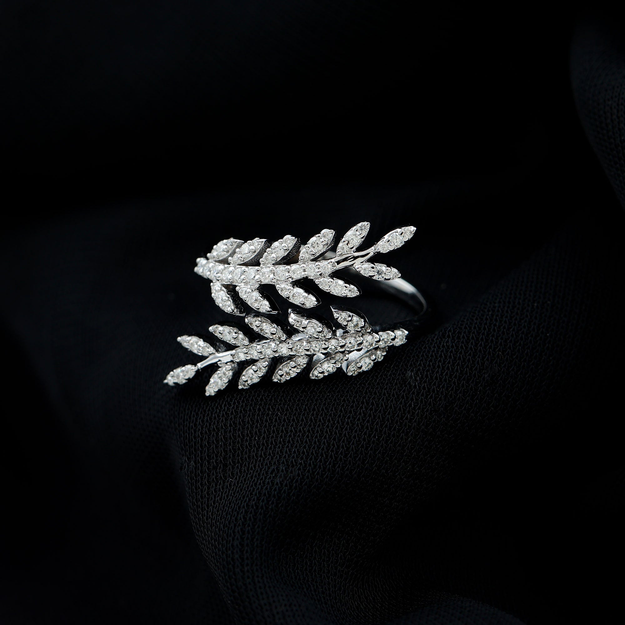 Certified Nature inspired Lab Grown Diamond Cocktail Ring for Women