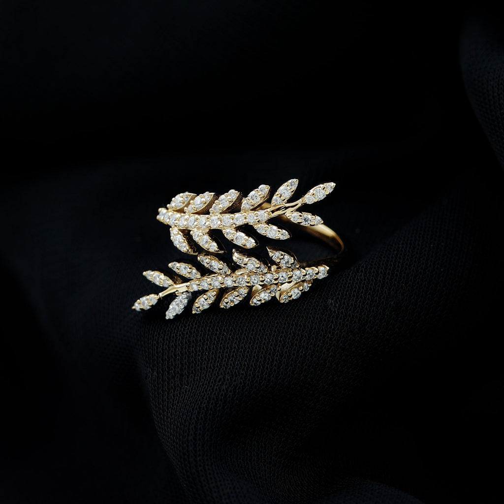 Certified Nature inspired Lab Grown Diamond Cocktail Ring for Women