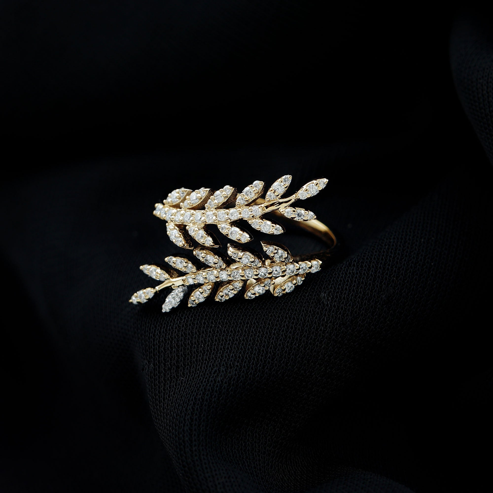 Certified Nature inspired Lab Grown Diamond Cocktail Ring for Women