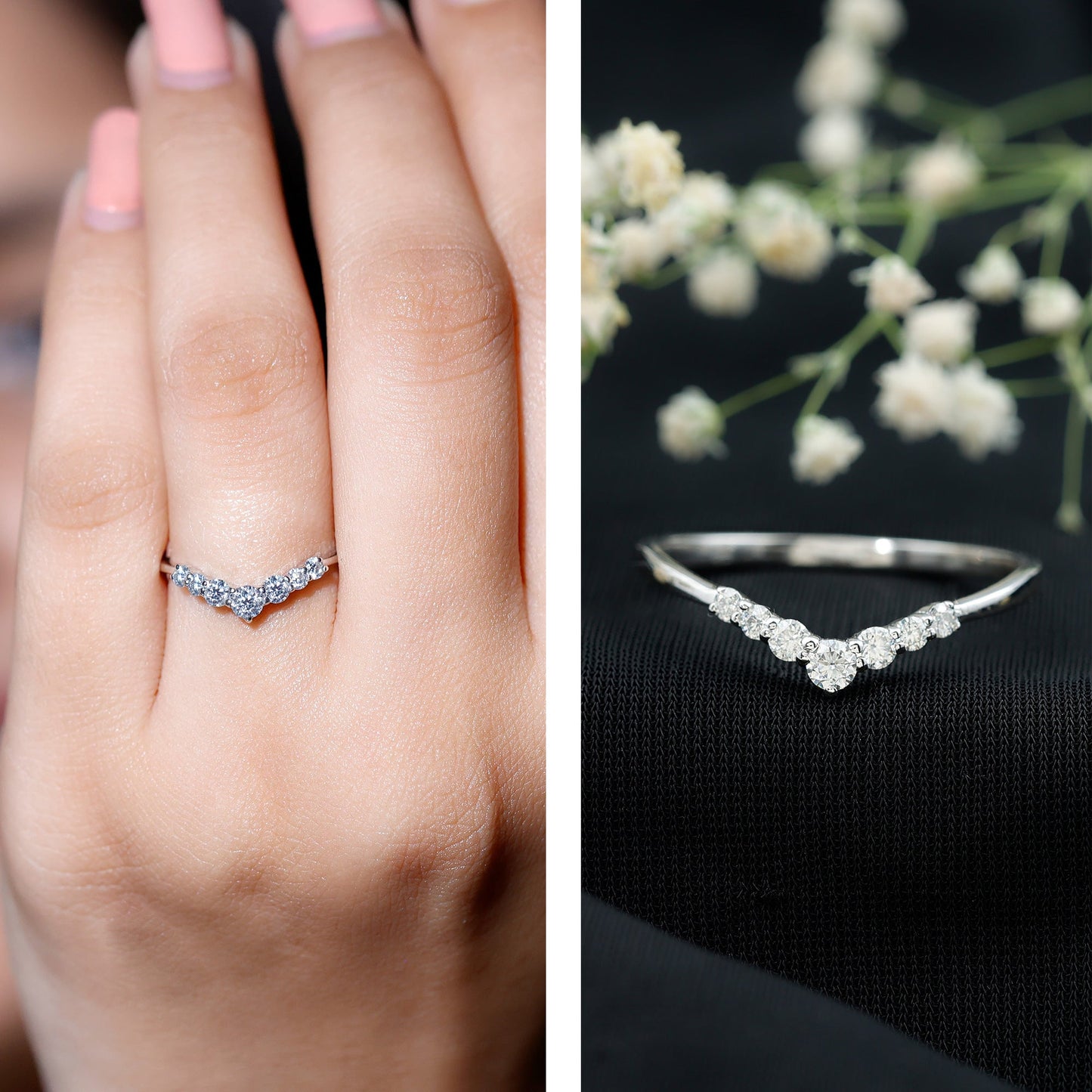 Certified Brilliant Cut Lab Grown Diamond Wedding Band Enhancer