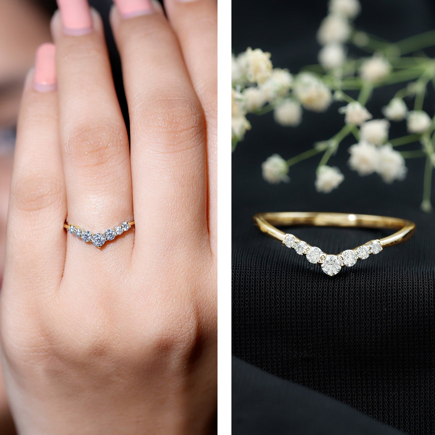 Certified Brilliant Cut Lab Grown Diamond Wedding Band Enhancer