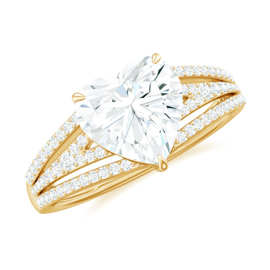 2 Carat Lab Created Diamond Heart Engagement Ring