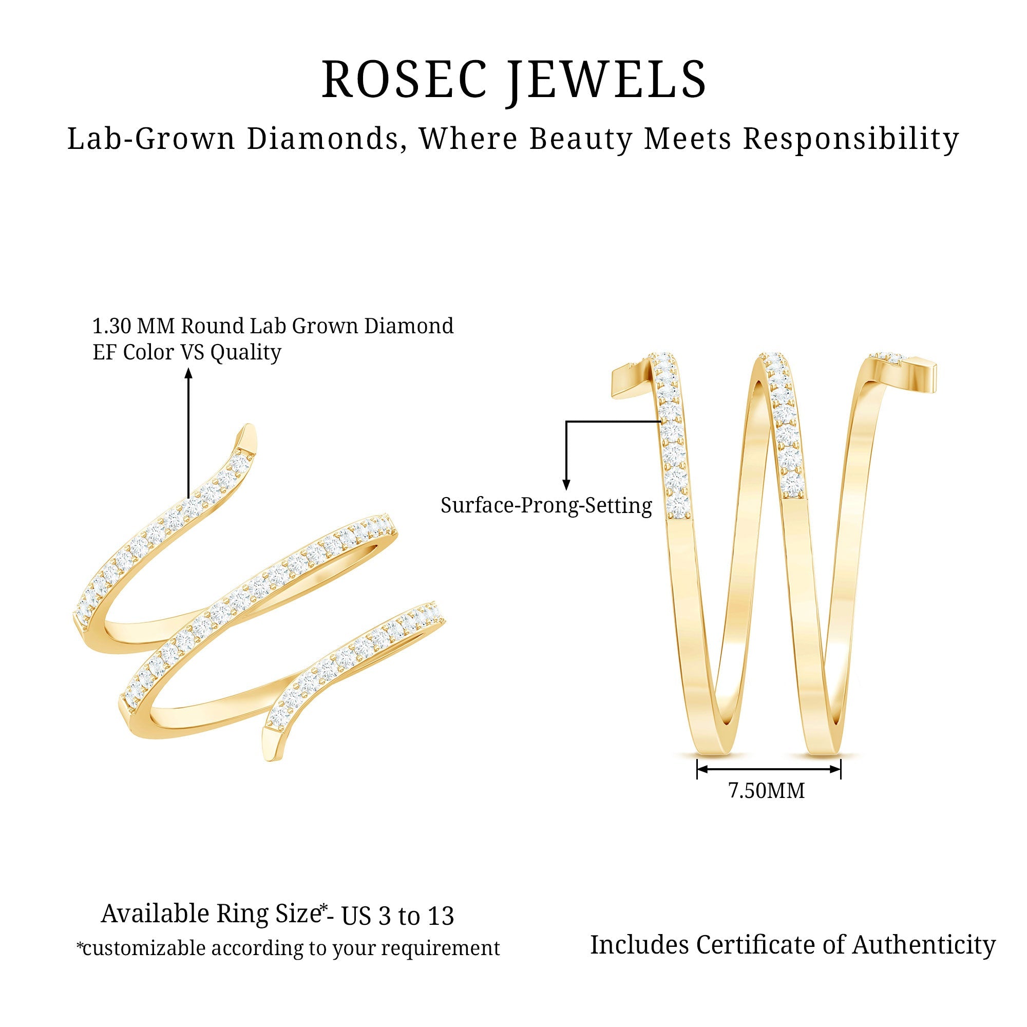 Certified Lab Grown Diamond Cocktail Ring For Women