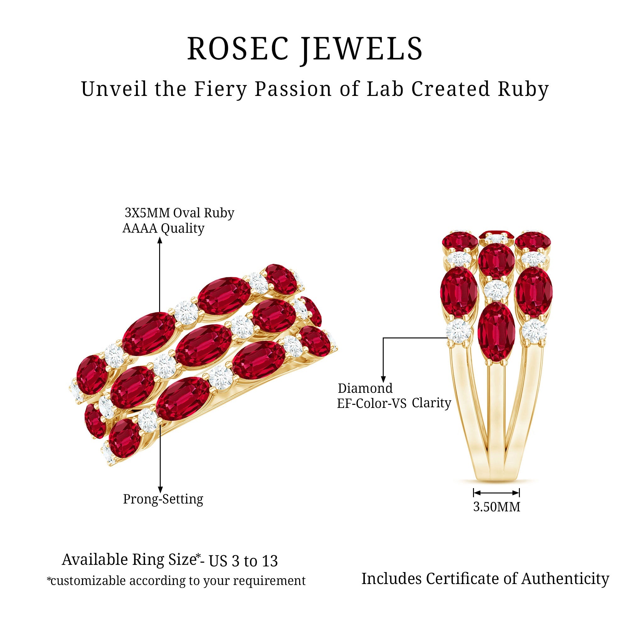 Lab Created Ruby and Diamond Wide Wedding Band in Silver