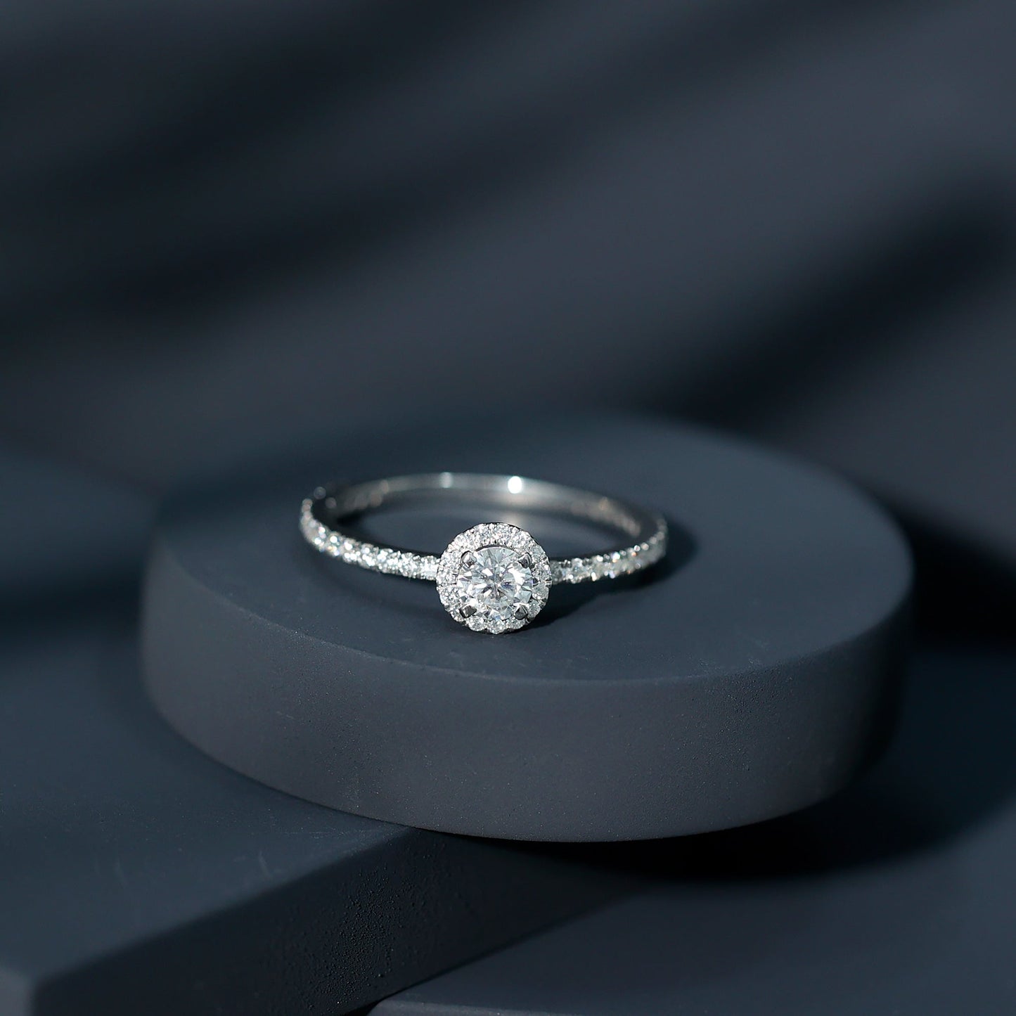 Minimal Engagement Ring with Lab Grown Diamond