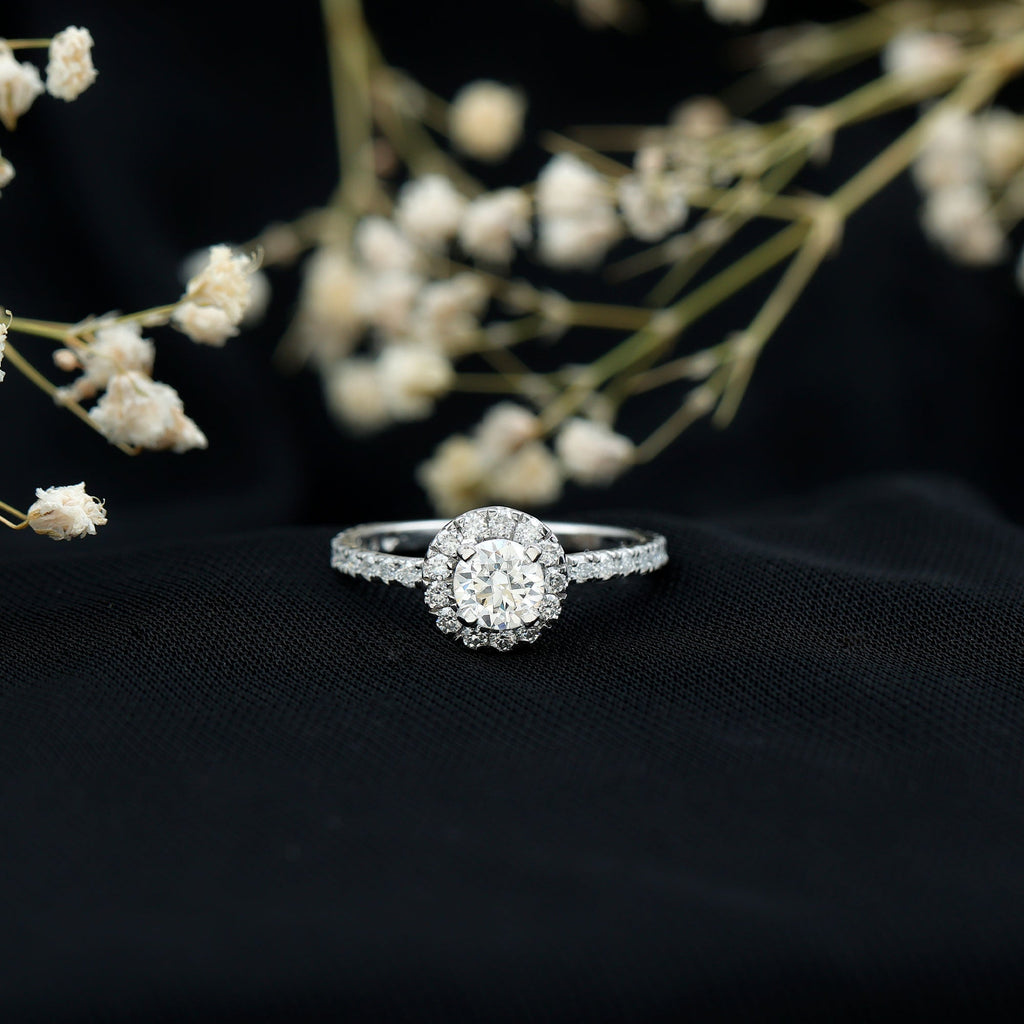 Minimal Engagement Ring with Lab Grown Diamond
