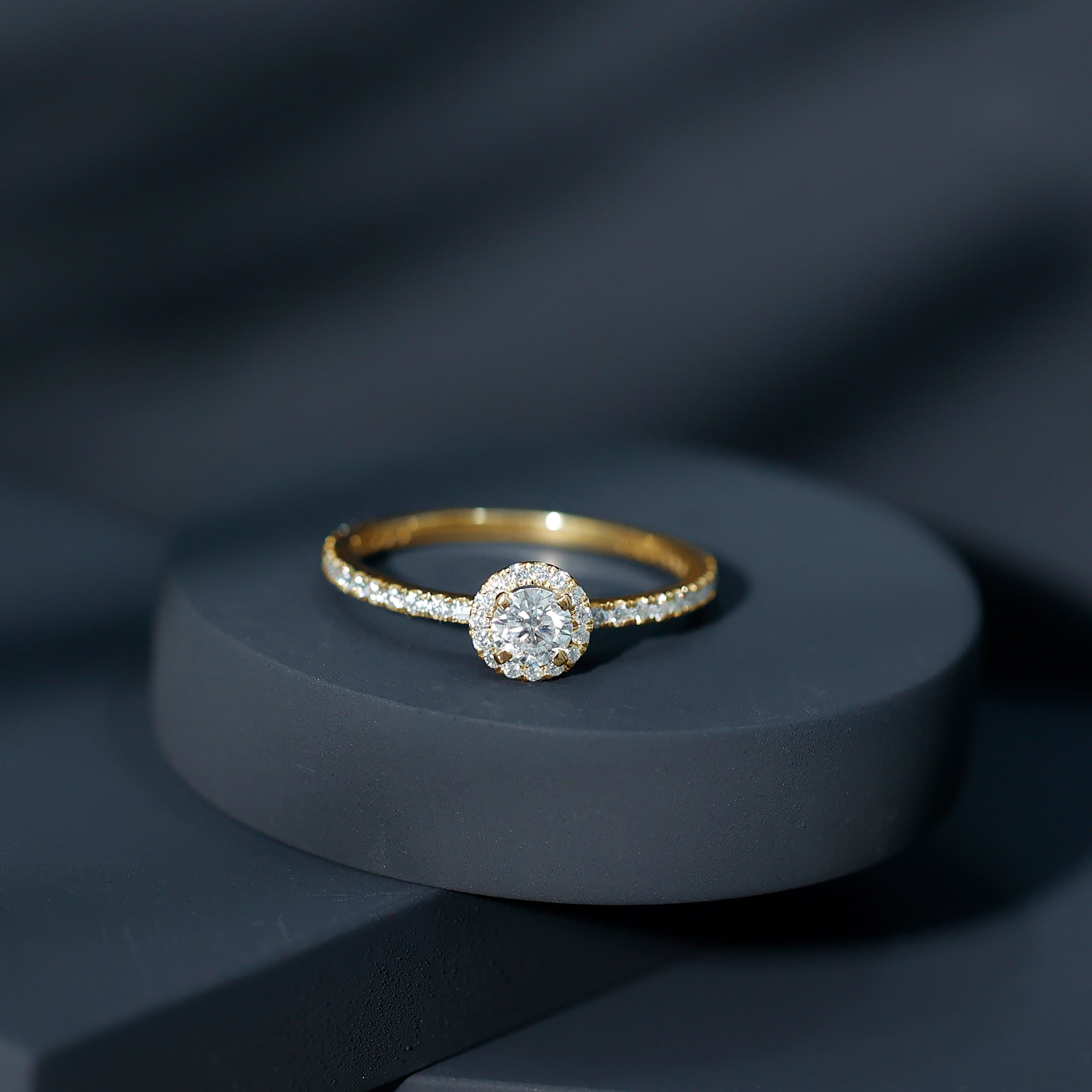 Minimal Engagement Ring with Lab Grown Diamond