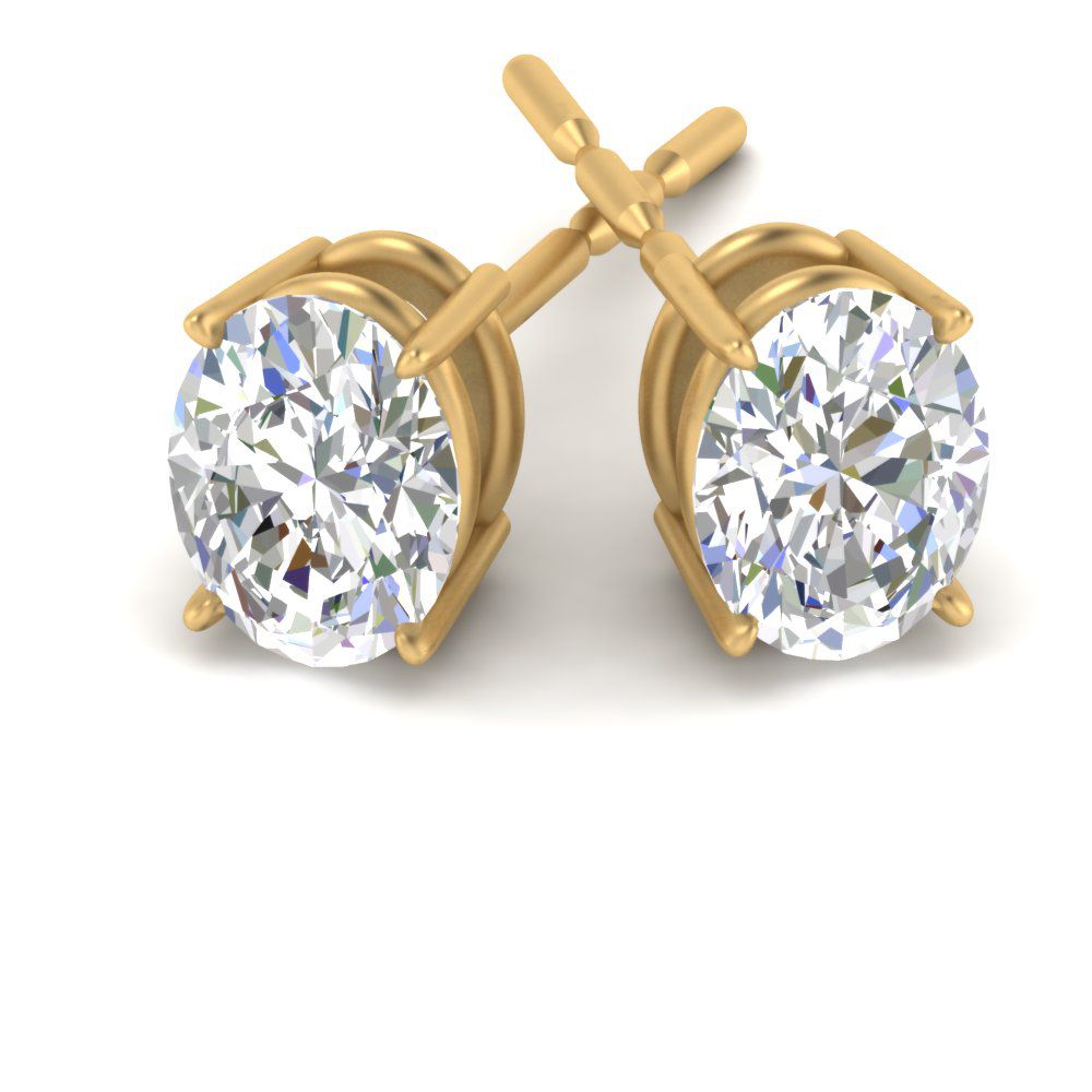 Stud Earring Basket Oval Shaped