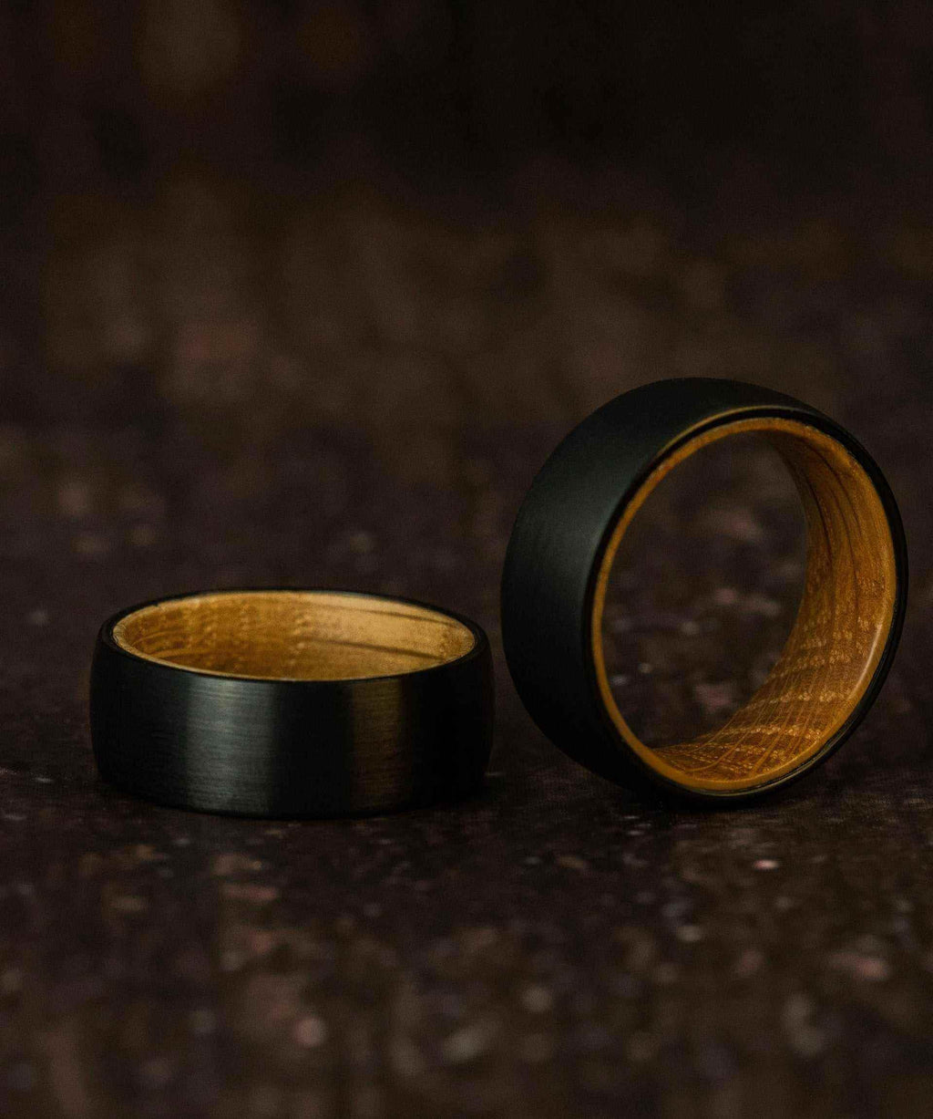 Plain Whiskey Barrel Tungsten Carbide Ring